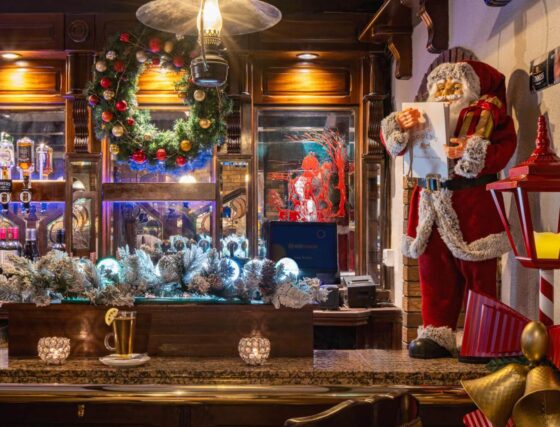 The Coach House Decorated for Christmas